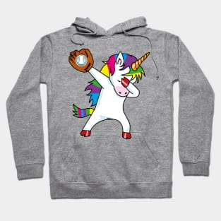 Dabbing Unicorn Baseball Softball Hoodie